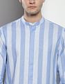 Tommy Hilfiger Mandarin Collar Vertical Stripe Shirt