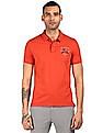 U.S. Polo Assn. Denim Co. Men Orange Solid Polo T-Shirt