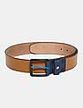 U.S. Polo Assn. Brown Metallic Buckle Perforated Belt