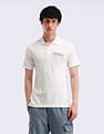 Flying Machine Typography Printed Relaxed Polo Shirt