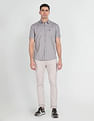 Arrow Sports Short Sleeve Vertical Stripe Casual Shirt
