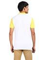 AD by Arvind Cotton Colour Block Polo Shirt