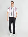 Arrow Sports Cotton Vertical Stripe Polo Shirt