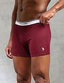 USPA Innerwear Mid Rise Solid 1667 Trunks - Pack Of 3