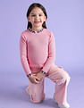 U.S. Polo Assn. Kids Girls Ribbed Cotton Sweater