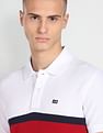 Arrow Sports Striped Jacquard Polo Shirt