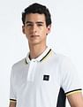 Flying Machine Contrast Panel Pique Polo Shirt