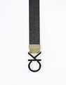 Calvin Klein Printed Black Leather Reversible Belts