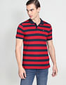Arrow Sports Horizontal Stripe Polo Shirt