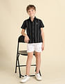 U.S. Polo Assn. Kids Boys Vertical Striped Regular Fit Shirt