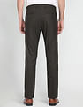 Arrow Mid Rise Checked Formal Trousers