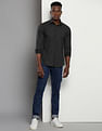 Calvin Klein Brand Print Poplin Shirt