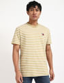 Tommy Hilfiger Logo Striped Regular-Fit Cotton T-Shirt