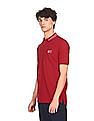 Aeropostale Men Red Cotton Solid Polo Shirt