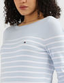 Tommy Hilfiger Boat Neck Horizontal Stripe Sweater