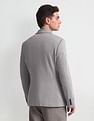 Arrow Patterned Knit Slim Blazer