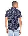 Flying Machine Short Sleeve Floral Print Cotton Shirt