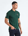 Flying Machine Appliqued Logo Solid Polo Shirt