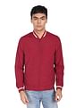 Flying Machine Solid Stand Collar Bomber Jacket