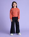 U.S. Polo Assn. Kids Girls Appliqued Regular Fit Sweatshirt