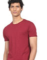 Flying Machine Crew Neck Slub Knit T-Shirt