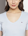 Tommy Hilfiger Cotton V-Neck Solid T-Shirt