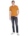 AD by Arvind Cotton Abstract Print Polo Shirt