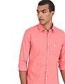 U.S. Polo Assn. Rounded Cuff Cotton Striped Casual Shirt