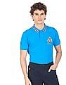 U.S. Polo Assn. Striped Collar Pique Polo Shirt