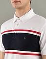 Tommy Hilfiger Striped Regular-Fit Cotton Polo T-Shirt