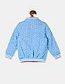 U.S. Polo Assn. Kids Girls Pink And Blue Reversible Bomber Jacket