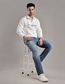 Tommy Hilfiger Mid-Wash Slim-Fit Mid Rise Jeans