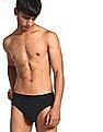 Calvin Klein Underwear Men Black Elasticized Waistband Solid Hip Briefs