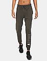 Flying Machine Elasticized Waist Cotton Print Joggers