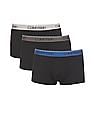 Calvin Klein Underwear Men Black Classic Fit Low Rise Trunks - Pack Of 3