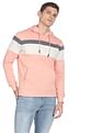 Arrow Sports Colour Block Hooded Sweatshirt