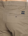 Flying Machine Men  Khaki Solid Twill Cargo Trousers