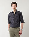 Arrow Newyork Floral Printed Manhattan Slim Fit Shirt