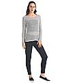 Aeropostale Popcorn Metallic Sheer Top