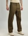 Calvin Klein Jeans Straight-Fit Solid Mid Rise Trousers