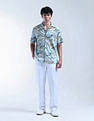 Flying Machine Tropical Printed Pure Cotton Cuban Shirt
