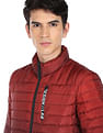 Flying Machine Ombre High Neck Quilted Jacket