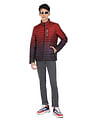 Flying Machine Ombre High Neck Quilted Jacket