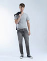 Flying Machine Mid Rise Slash Slim Tapered Fit Jeans