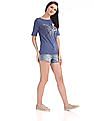 U.S. Polo Assn. Women Crew Neck Horse Print T-Shirt