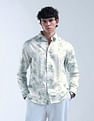 Flying Machine Floral Printed Slim Fit Cotton Shirt