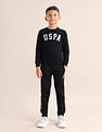 U.S. Polo Assn. Kids Boys Brand Printed Regular Fit Sweatshirt