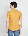U.S. Polo Assn. Denim Co. Mandarin Collar Overdyed Solid Shirt