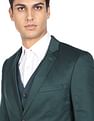 AD by Arvind Tailored Fit Geometric Patterned Three Piece Suit