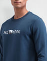 Arrow Newyork Crew Neck Typographic Sweatshirt